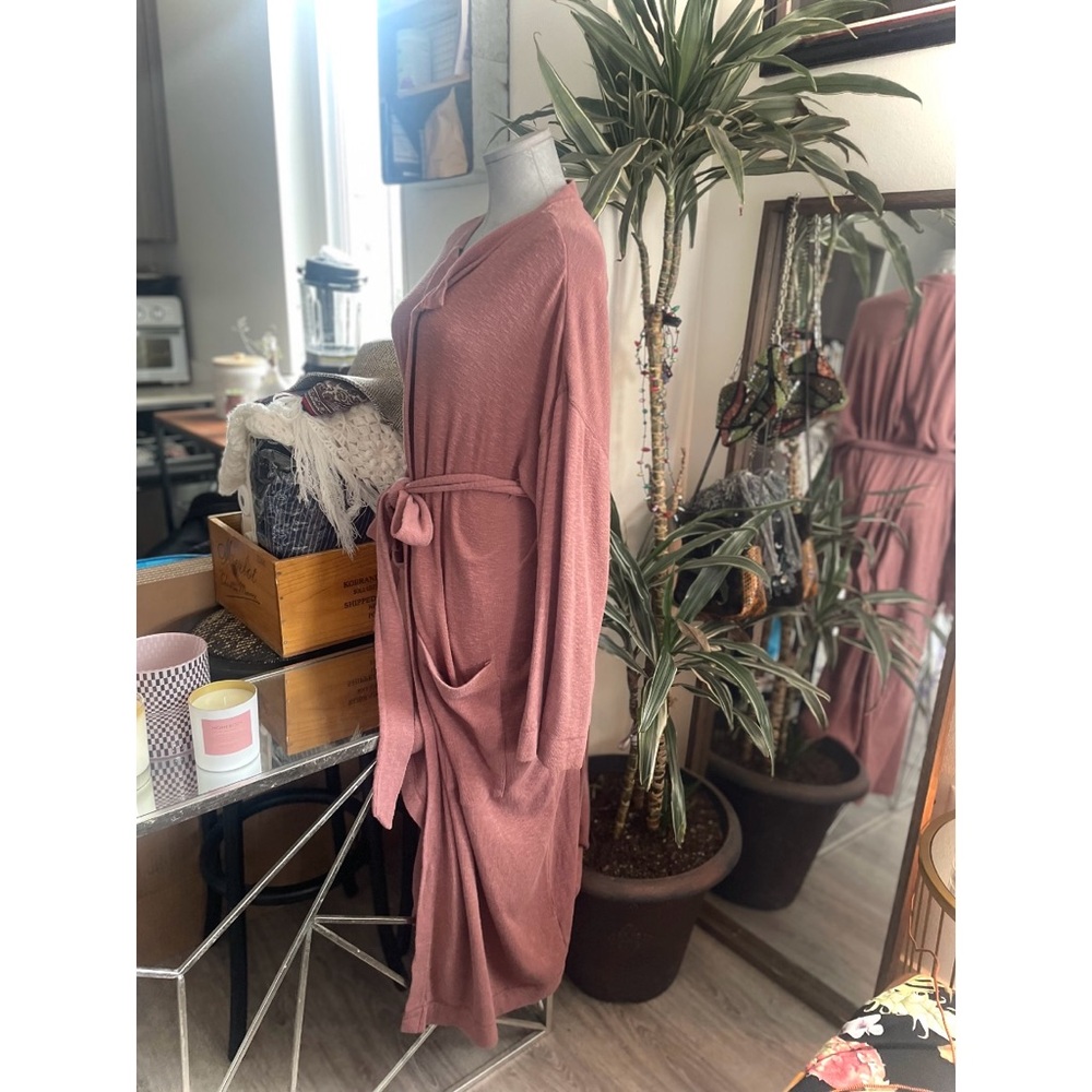 FREE PEOPLE BEACH | L | Intimately Babe I'm Yours Maxi Cardi Robe Dried Current - Picture 4 of 10